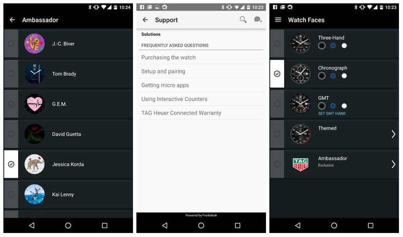 The watch also gives users access to the up the Tag Heuer app that comes with watch faces and...more watch faces.